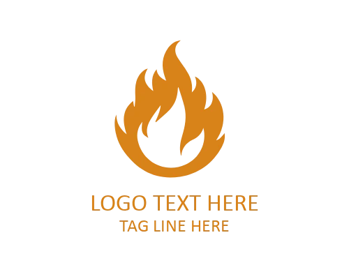 Abstract Fire Shape Logo