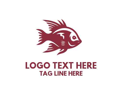 Abstract Fish Wave Logo