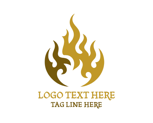  Abstract Flame Icon Logo