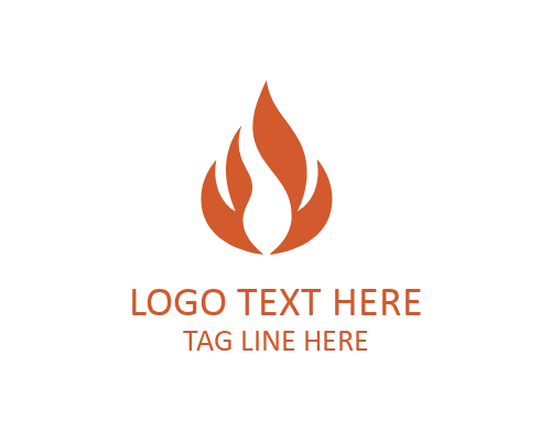Abstract Flame Wave Logo