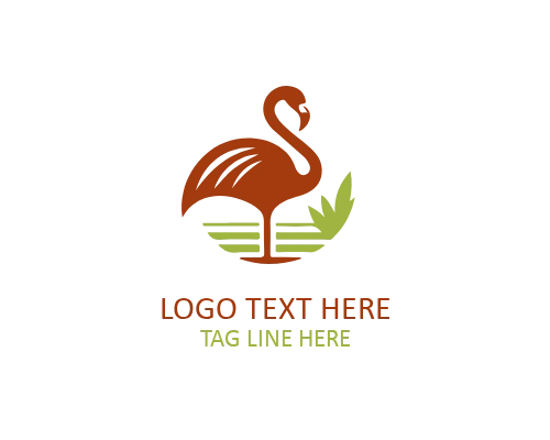  Abstract Flamingo Logo for Modern and Minimal Brands
