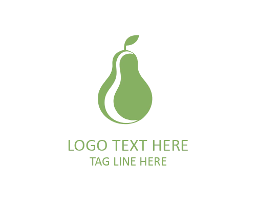 Abstract Flat Pear Logo for Creative Branding and Modern Identity