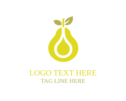 Abstract Flat Pear Logo