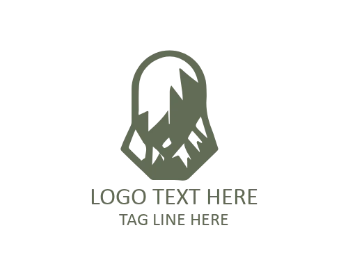 Abstract Flat Stone Logo for Architecture and Design Brands