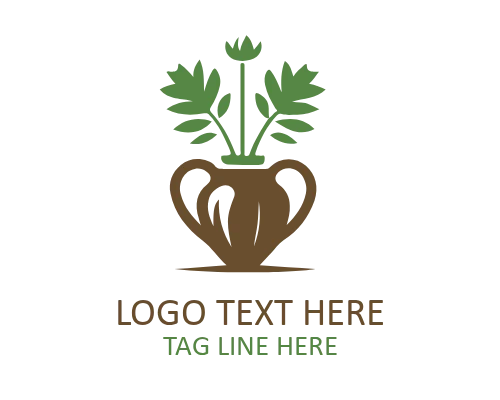 Abstract Flower Vase Logo logo template preview