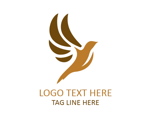 Abstract Flying Bird Motion Logo