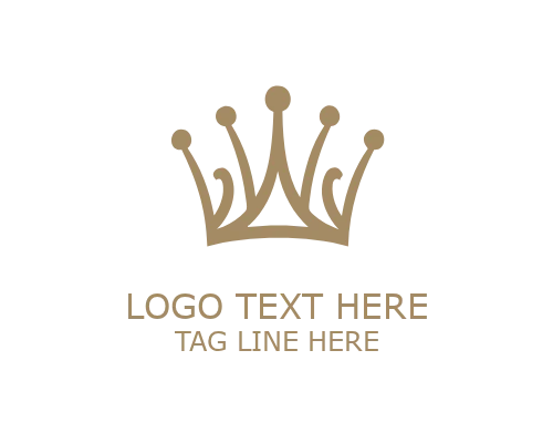 Abstract Gem Crown Logo