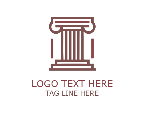 Abstract Geometry Pillar Logo