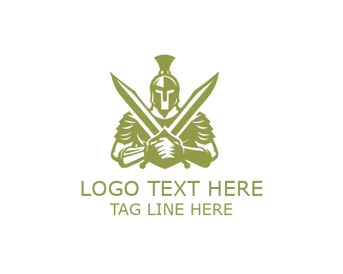 Abstract Gladiator Helmet Logo for Modern Warrior Branding