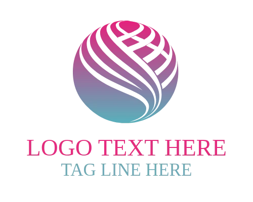 Abstract Globe Circle Logo for Global Identity