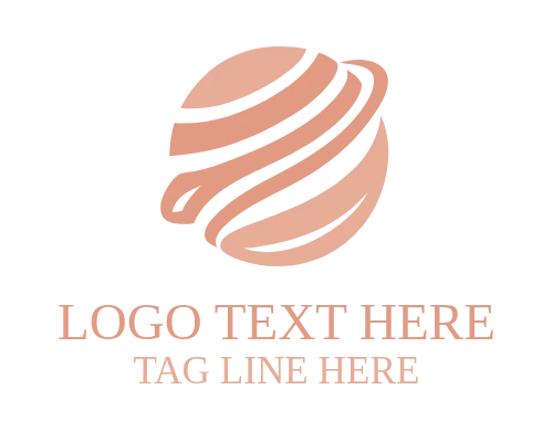 Abstract Globe Wave Logo for Global Identity