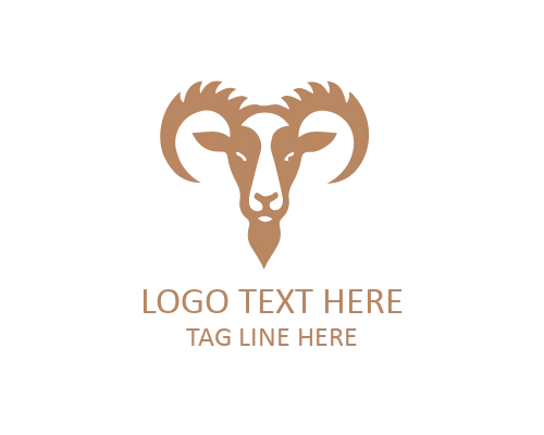 Abstract Goat Horns Logo SVG