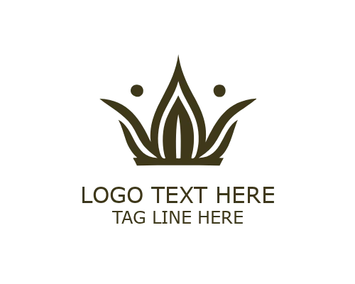 Abstract Golden Crown Logo