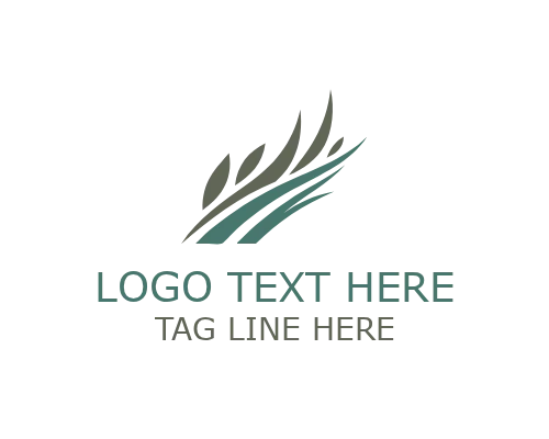 Abstract Green Wave Logo