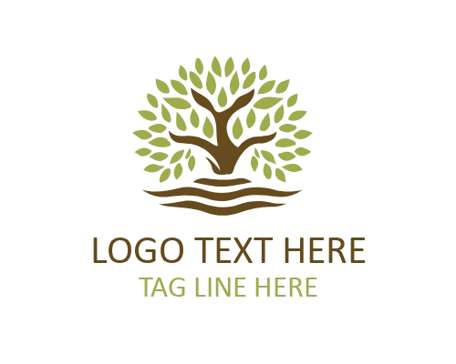 Abstract Growth Tree Logo