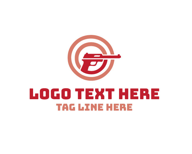 Abstract Gun Silhouette Logo