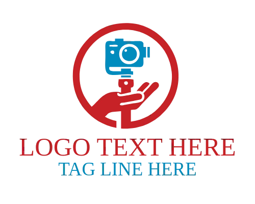 Abstract Hand Camera Logo