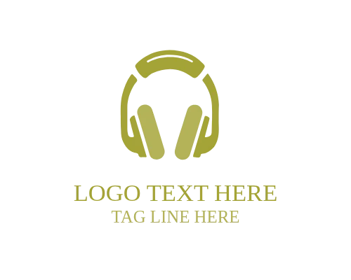 Abstract Headphone Logo