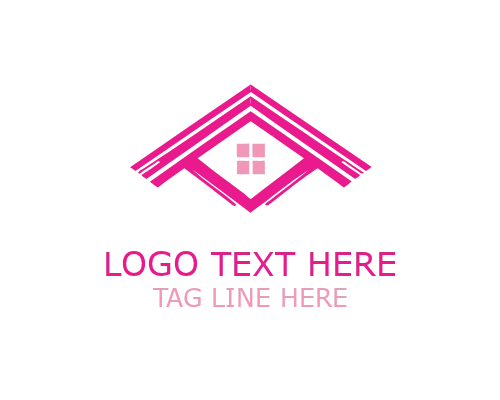 Abstract Home Roofing Logo for Residential Construction and Property Branding