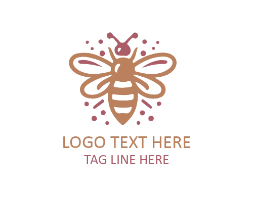 Abstract Honey Bee Logo for Modern Design