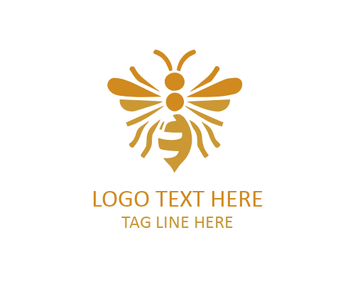 Abstract Honey Bee Vector Logo