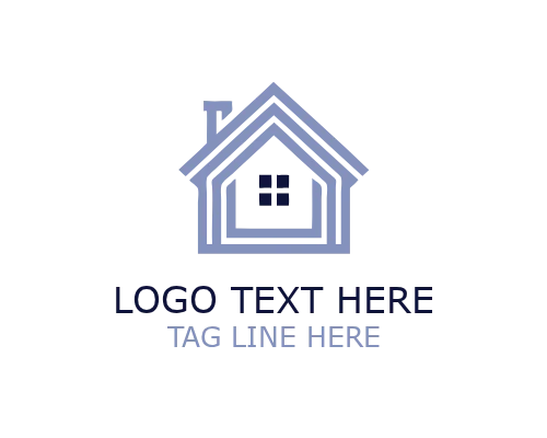 Abstract House Roofing Mark Logo for Property and Construction Branding