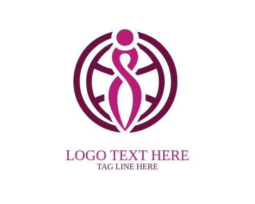 Abstract Human Globe Logo