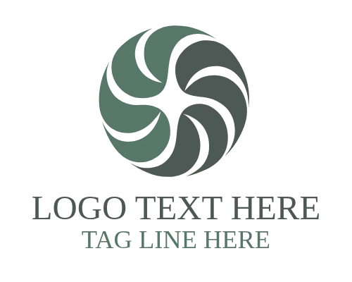 Abstract HVAC Airflow Logo