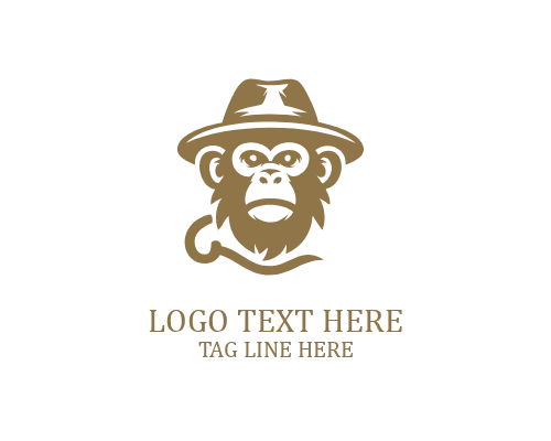 Abstract Jungle Monkey Logo