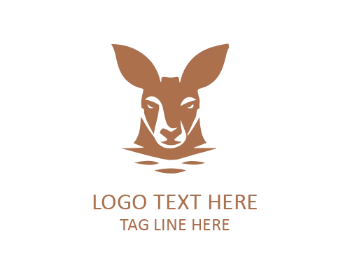 Abstract Kangaroo Logo for Creative Branding