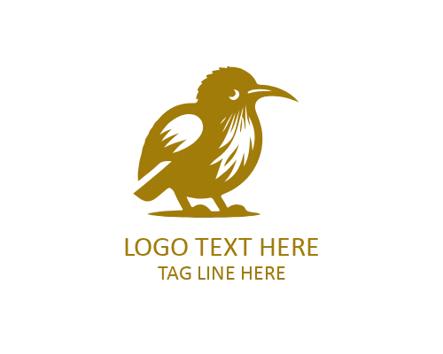 Abstract Kiwi Bird Symbol Logo