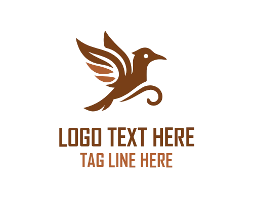 Abstract Lark Bird Logo
