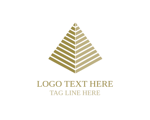  Abstract Layered Pyramid Logo