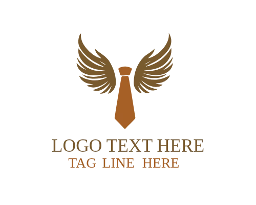 Abstract Leadership Tie Wings Logo