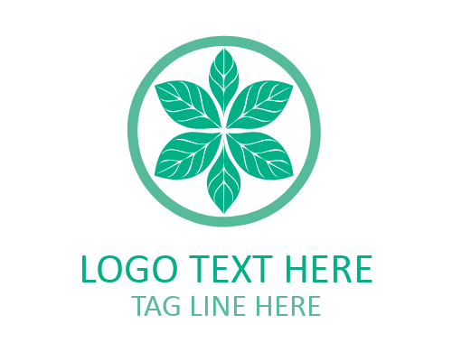 abstract leaf circle