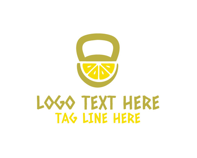 Abstract Lemon Athlete Logo