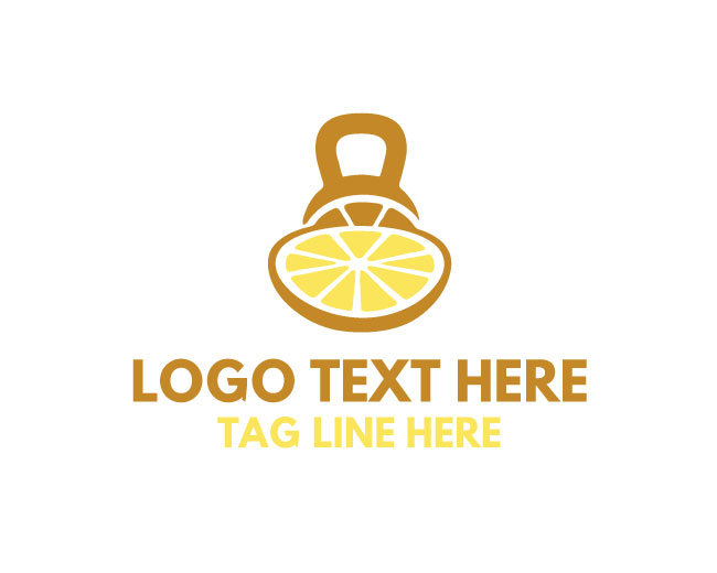  Abstract Lemon Fitness Logo