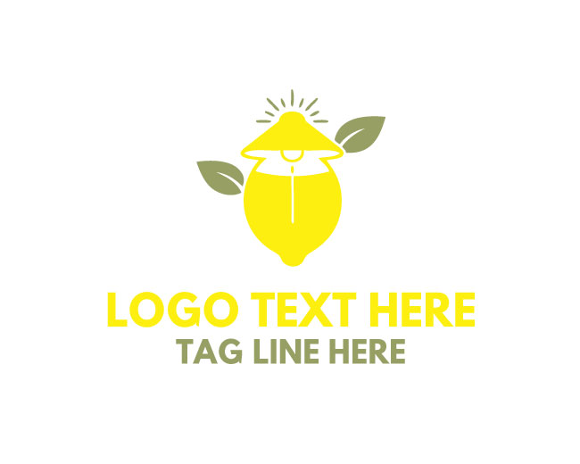 Abstract Lemon Lamp Logo