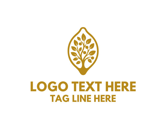  Abstract Lemon Tree Logo