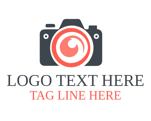 Abstract Lens Camera Logo