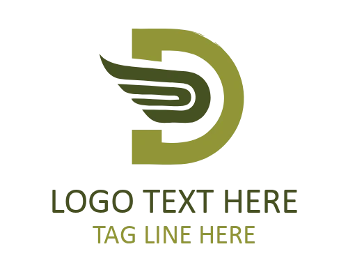 Abstract Letter D Logo for Creative Branding