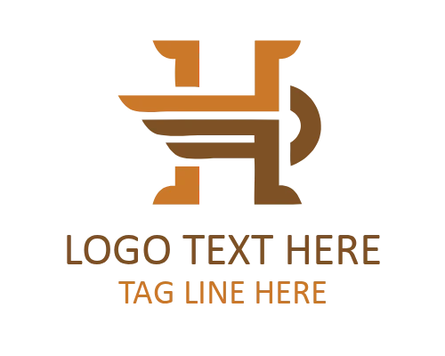 Abstract Letter H Logo for Creative Branding