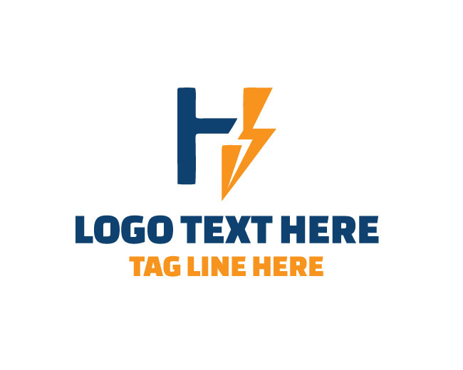 Abstract Bolt Letter H Logo