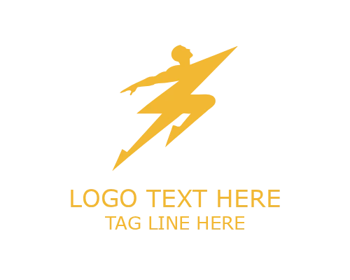  Abstract Lightning Figure Logo