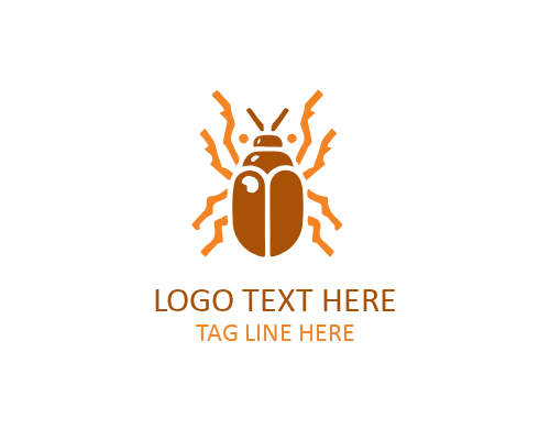 Abstract Line Bug Logo