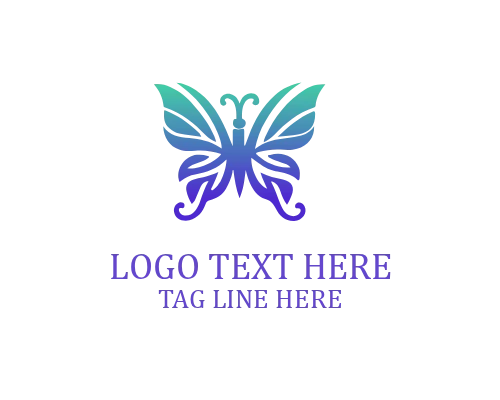 Abstract Line Butterfly Logo