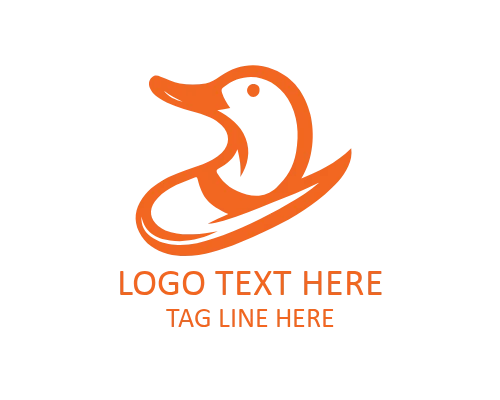 Abstract Line Duck Logo for Artistic Brands