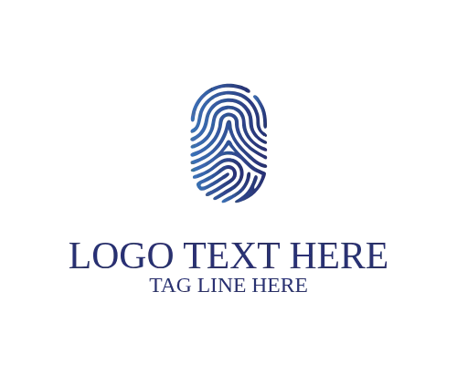 Abstract Line Fingerprint Logo