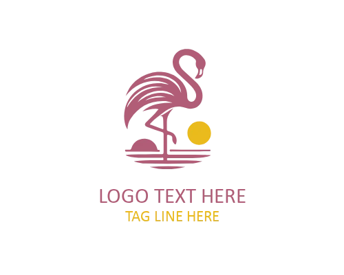 Abstract Line Flamingo Logo for Creative and Minimal Brands