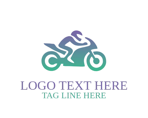  Abstract Line Motorcycle Logo